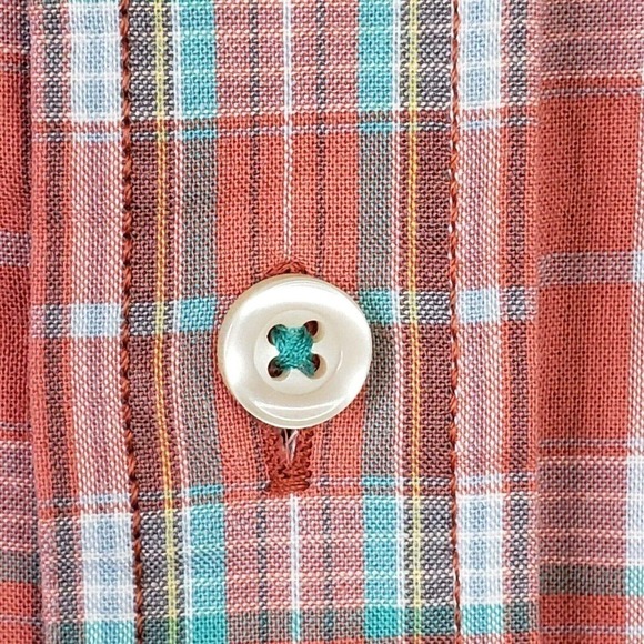 Southern Tide Button Down Shirt LS Mens M Classic Fit Plaid Logo Cotton - Picture 6 of 10